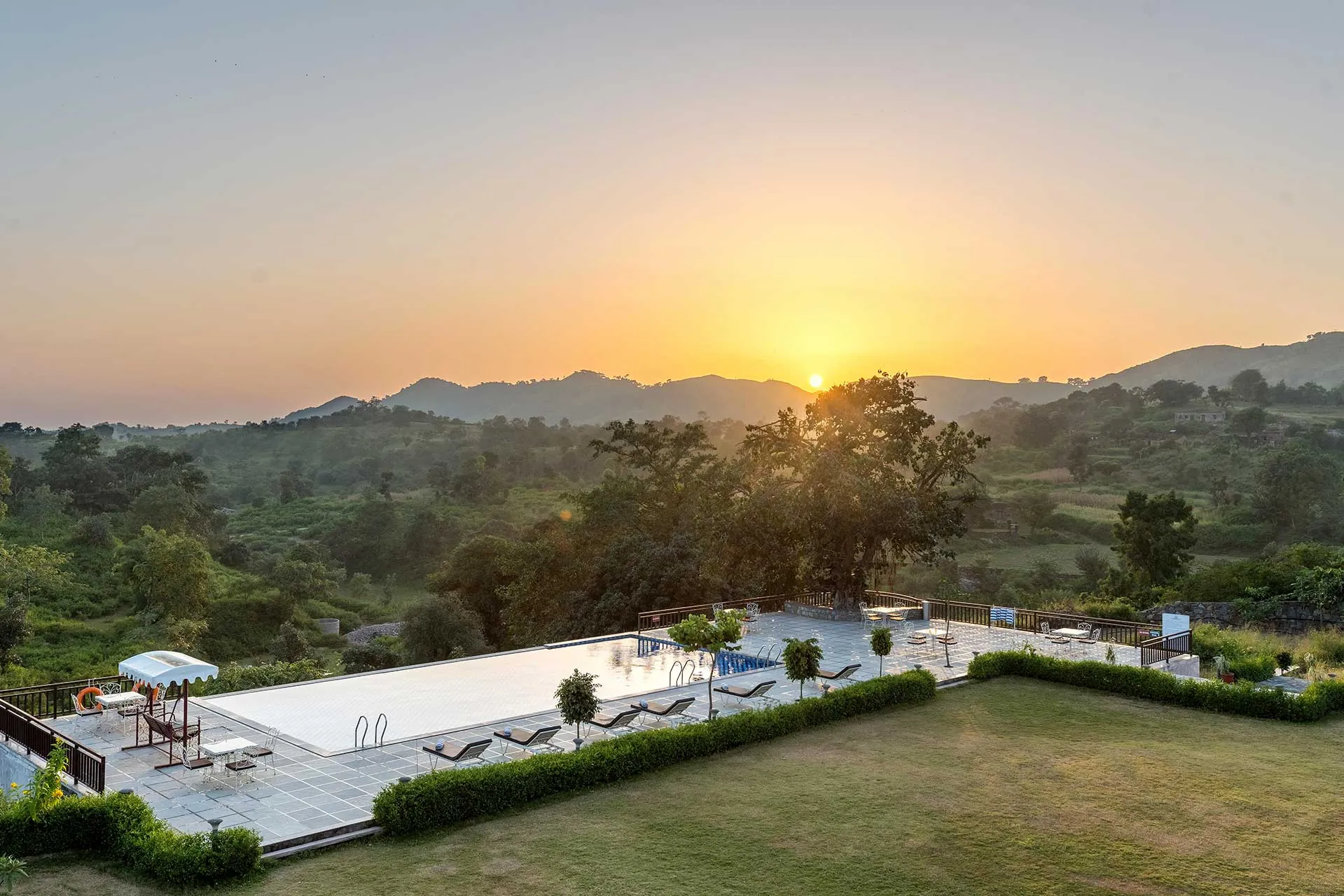 Bagicha lawn and grounds at Soil to Soul Kumbhal Exotica Kumbhalgarh